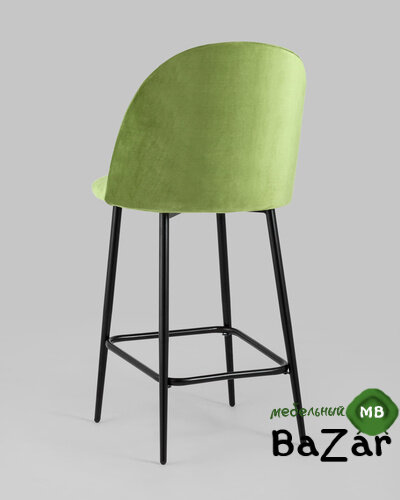 Стул полубарный Марсель велюр травяной