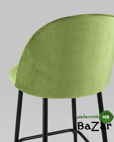 Стул полубарный Марсель велюр травяной
