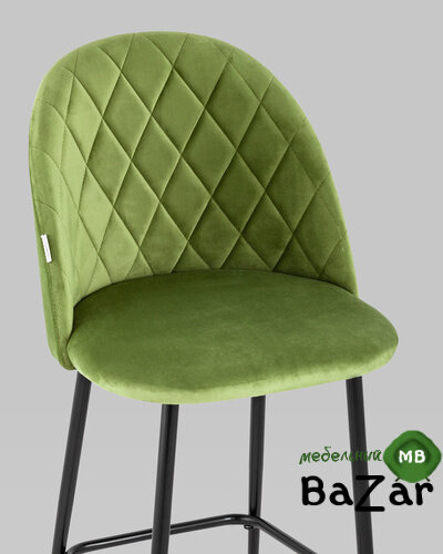 Стул полубарный Марсель велюр травяной