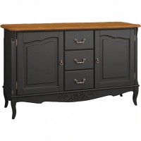 Комод широкий 3 ящика + 2 фасада W403BL черный