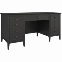 Стол письменный двухтумбовый Тесоро черный T709BL