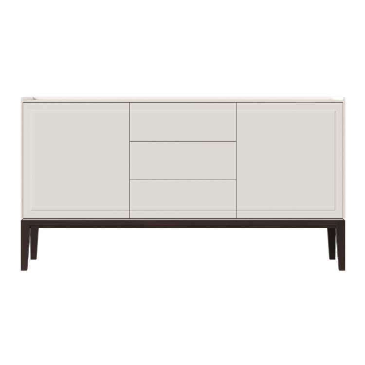 Комод широкий 3 ящика и 2 фасада MRS404W Белый