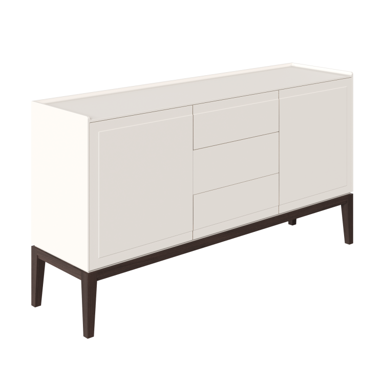 Комод широкий 3 ящика и 2 фасада MRS404W Белый