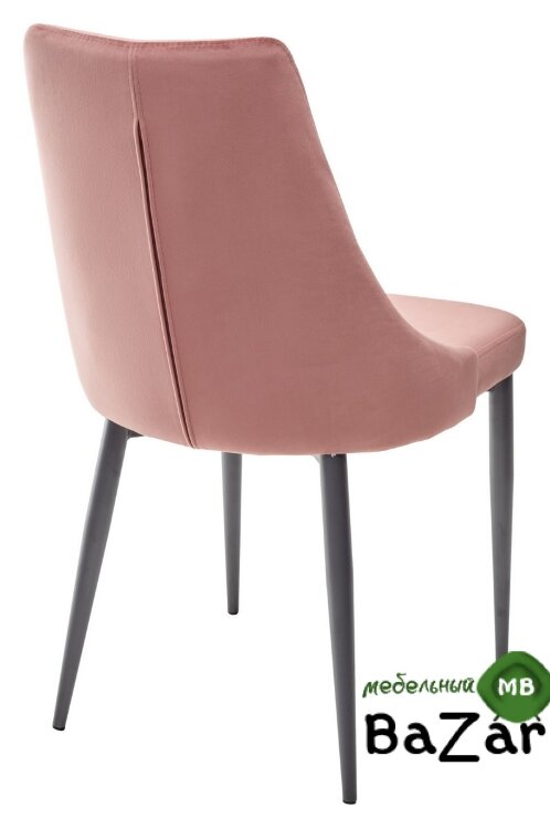 Стул NEPAL BLUVEL-52 PINK/ серый каркас, велюр