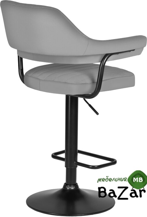 Стул барный CHARLY BLACK (серый велюр (MJ9-75))