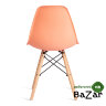 Стул CINDY (EAMES) (mod. 1801) дерево бук/металл/сиденье пластик Orange (Оранжевый)