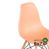 Стул CINDY (EAMES) (mod. 1801) дерево бук/металл/сиденье пластик Orange (Оранжевый)
