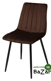 Стул DUBLIN G062-10 шоколадный/ черный каркас, велюр Стул DUBLIN G062-10 шоколадный/ черный каркас, велюр