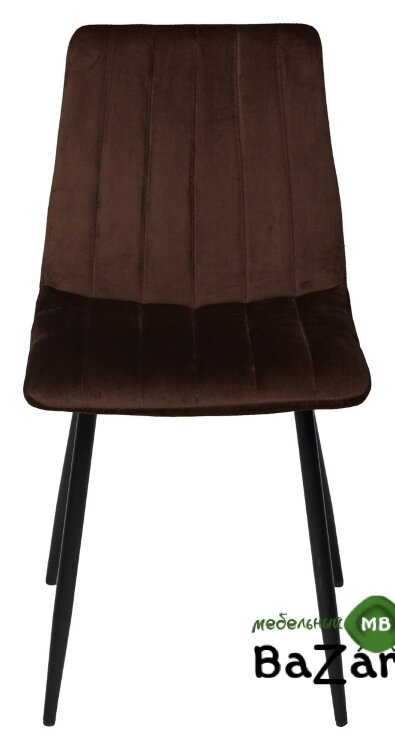 Стул DUBLIN G062-10 шоколадный/ черный каркас, велюр