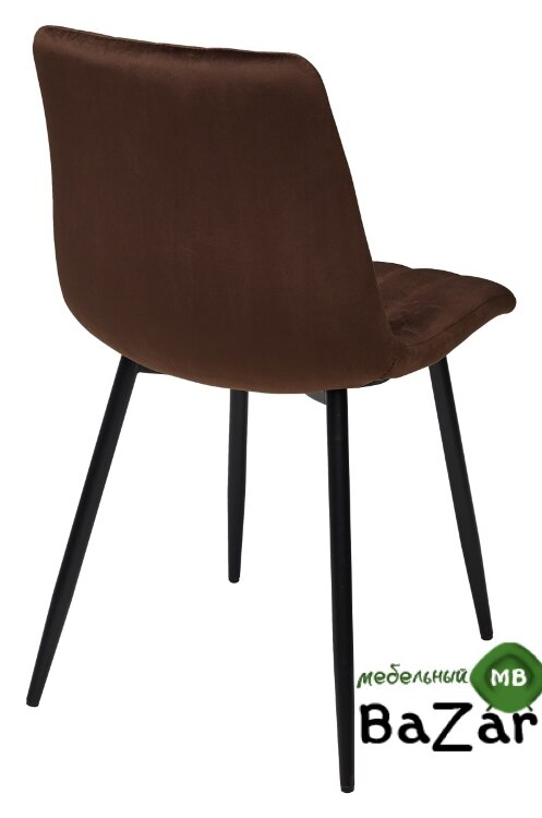 Стул DUBLIN G062-10 шоколадный/ черный каркас, велюр