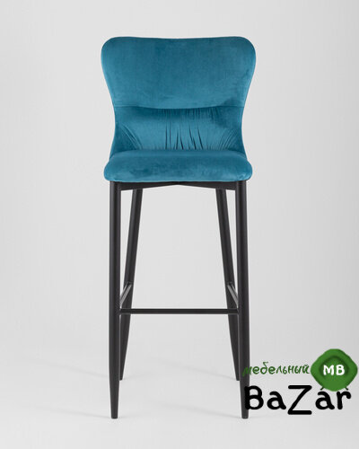 Стул барный Лилиан велюр темно-бирюзовый