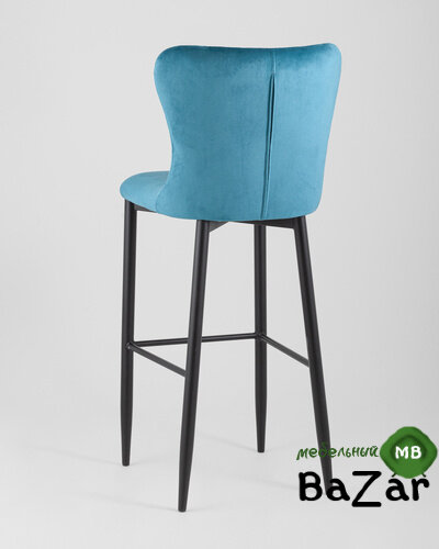 Стул барный Лилиан велюр темно-бирюзовый