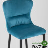 Стул барный Лилиан велюр темно-бирюзовый