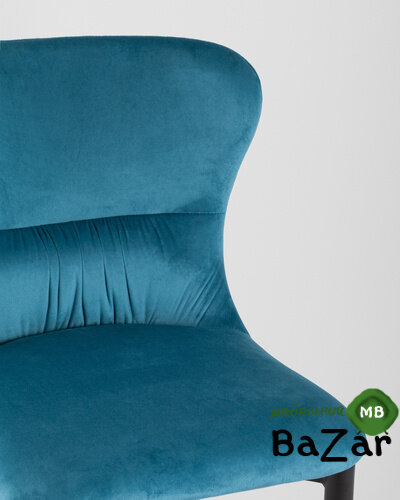 Стул барный Лилиан велюр темно-бирюзовый