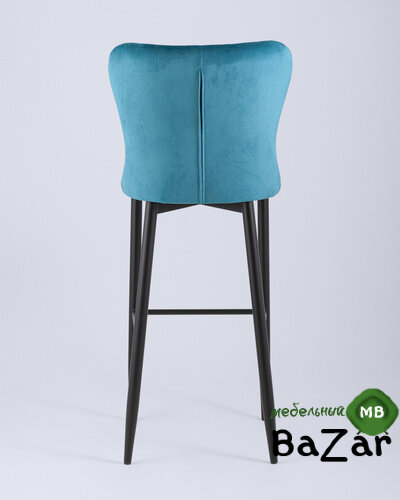 Стул барный Лилиан велюр темно-бирюзовый
