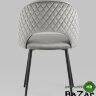 Стул Меган велюр с ромбами серый Стул Меган велюр с ромбами серый