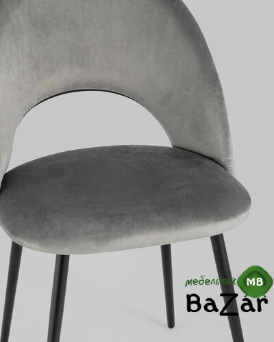 Стул Меган велюр с ромбами серый Стул Меган велюр с ромбами серый