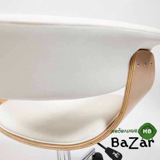 Кресло VIMTA натуральный, кож/зам белый