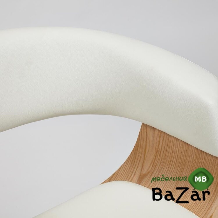 Кресло VIMTA натуральный, кож/зам белый