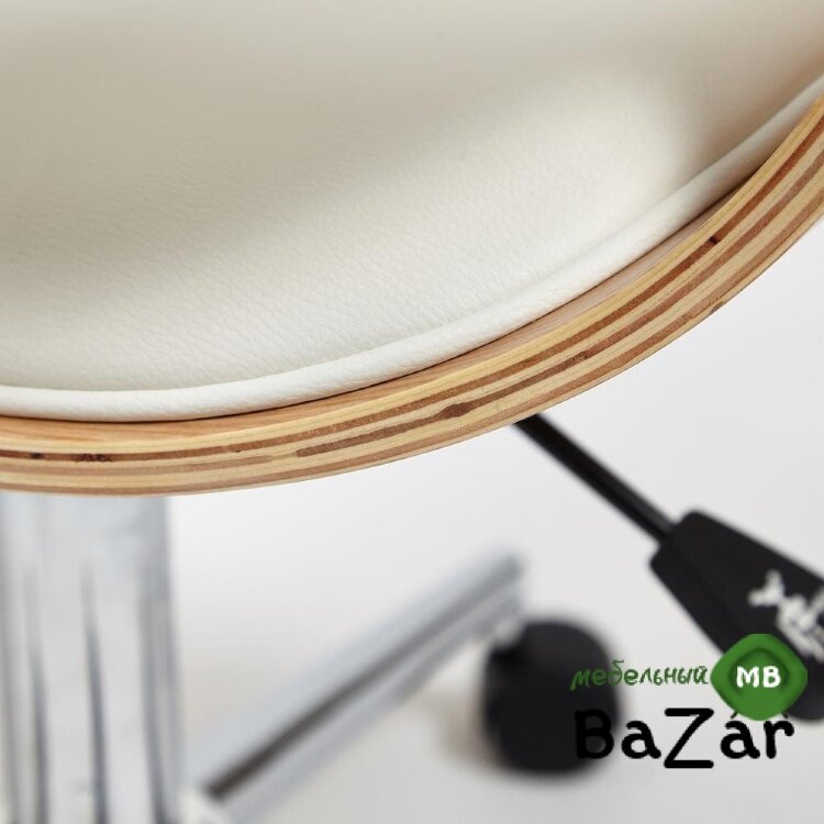 Кресло VIMTA натуральный, кож/зам белый