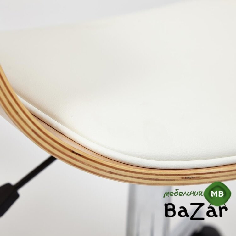 Кресло VIMTA натуральный, кож/зам белый