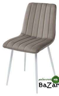 Стул DUBLIN G062-13 кварцевый, велюр / белый каркас Стул DUBLIN G062-13 кварцевый, велюр / белый каркас