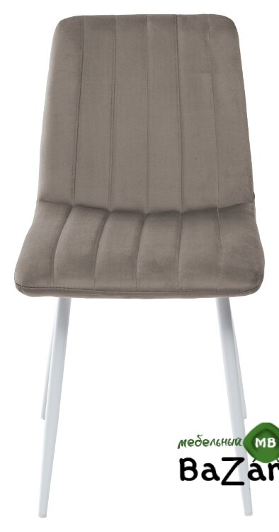 Стул DUBLIN G062-13 кварцевый, велюр / белый каркас