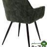 Стул MALTA 912-04 серо-зеленый, велюр/черный каркас 