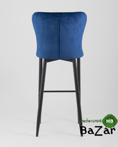 Стул барный Лилиан велюр темно-синий