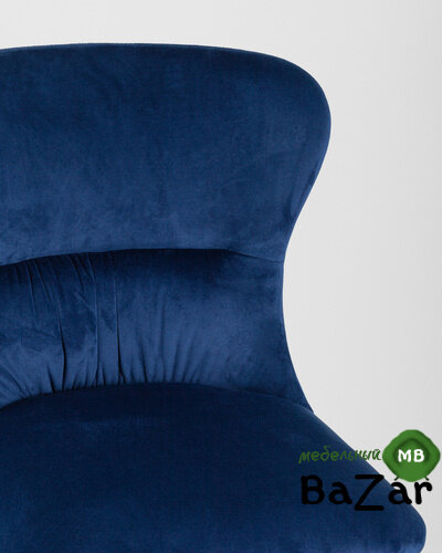 Стул барный Лилиан велюр темно-синий
