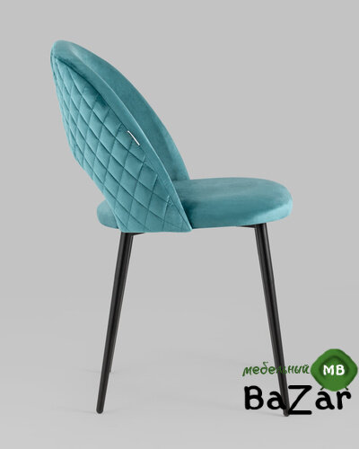 Стул Меган велюр с ромбами сине-зеленый Стул Меган велюр с ромбами сине-зеленый