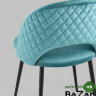 Стул Меган велюр с ромбами сине-зеленый Стул Меган велюр с ромбами сине-зеленый