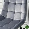 Полубарный стул ХОФМАН, цвет H-14 Серый, велюр / черный каркас