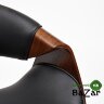 Кресло BEND орех, кож/зам черный