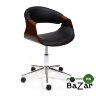 Кресло BEND орех, кож/зам черный