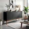 Комод широкий 3 ящика и 2 фасада MRS403BL Черный