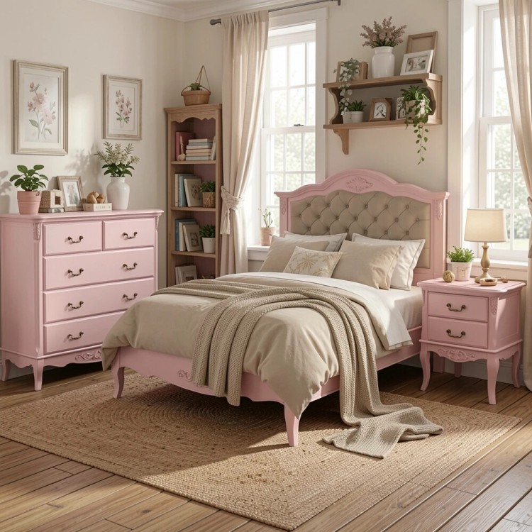 Кровать с мягким изголовьем 160*200 В216 Розовая