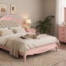 Кровать с мягким изголовьем 160*200 В216 Розовая