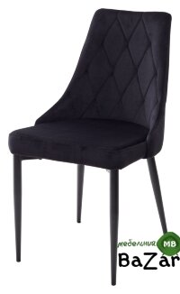Стул NEPAL BLUVEL-19 BLACK/ черный каркас, велюр Стул NEPAL BLUVEL-19 BLACK/ черный каркас, велюр