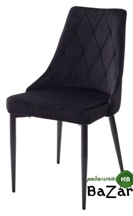 Стул NEPAL BLUVEL-19 BLACK/ черный каркас, велюр