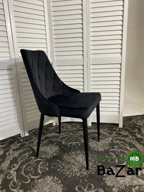 Стул NEPAL BLUVEL-19 BLACK/ черный каркас, велюр