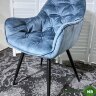 Стул MALTA 912-05 голубой, велюр/черный каркас 