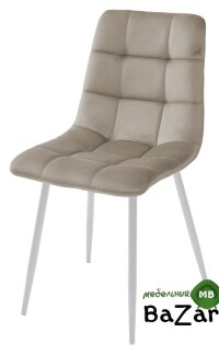 Стул CHILLI G108-10 светлый кварц/ белый каркас, велюр