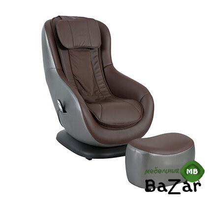 Кресло массажное и подставкой для ног DM02010 PU CHOCOLATE