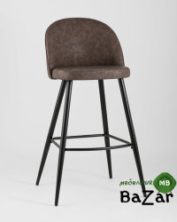 Стул барный Лион коричневая экокожа