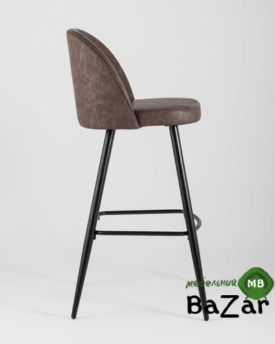 Стул барный Лион коричневая экокожа