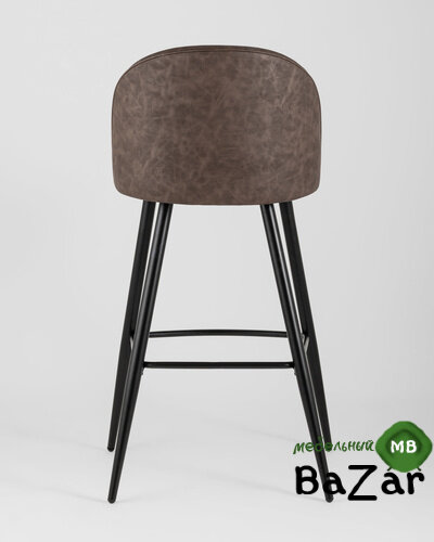 Стул барный Лион коричневая экокожа
