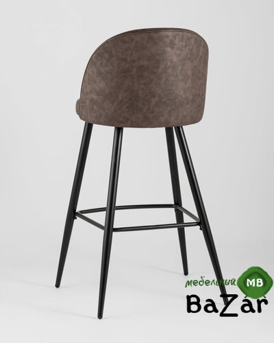Стул барный Лион коричневая экокожа