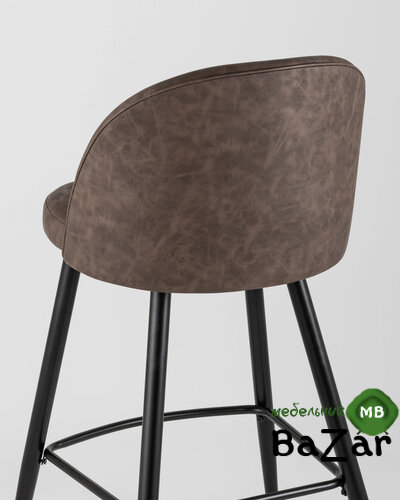Стул барный Лион коричневая экокожа