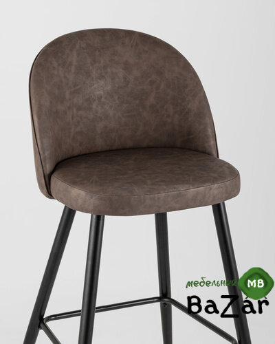 Стул барный Лион коричневая экокожа